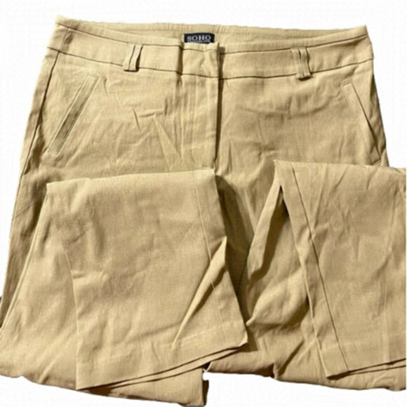 Soho Pants - Soho Size 14P Ladys Thin Leg Khaki Stretchy Pants, EUC